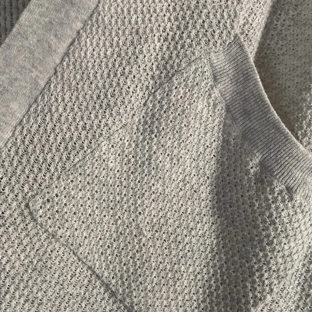 Angel of the North Light Gray Cotton Open Cardigan Cozy Lightweight Sweater knit